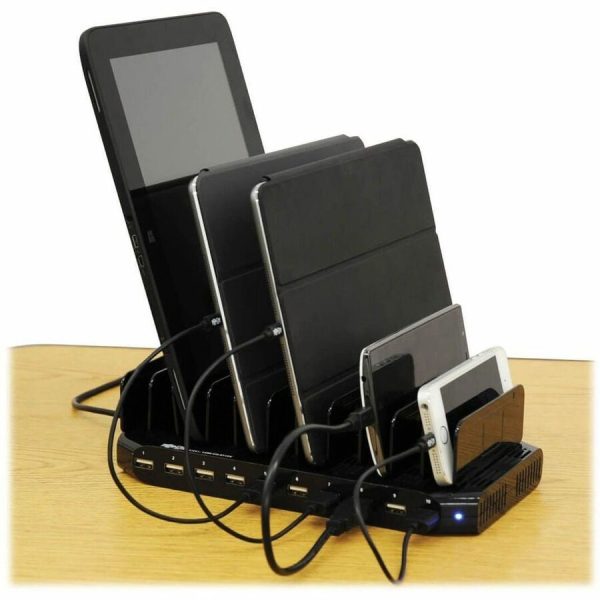 Eaton Tripp Lite Series 10-Port USB Charging Station with Adjustable Storage, 12V 8A (96W) USB Charger Output, Schuko Power Cord - Image 2