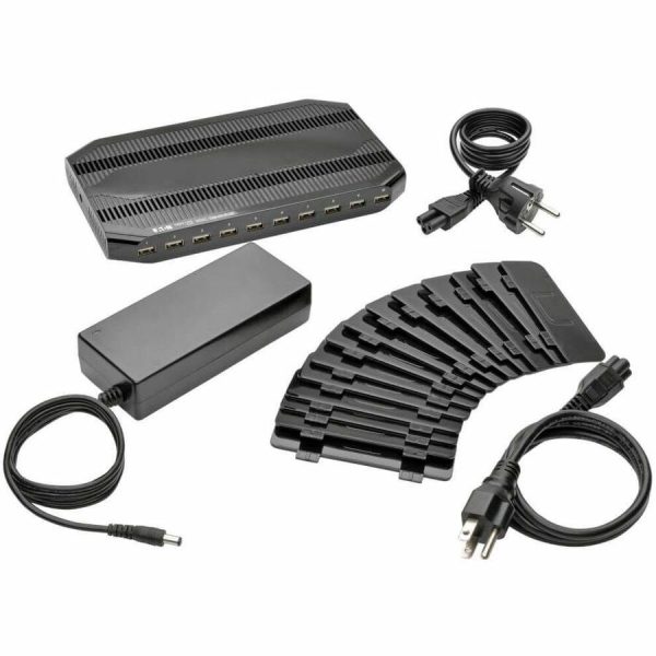 Eaton Tripp Lite Series 10-Port USB Charging Station with Adjustable Storage, 12V 8A (96W) USB Charger Output, Schuko Power Cord - Image 6
