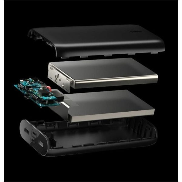 Belkin 32W 4-port USB Power Bank - 26K mAh - 2xUSB-A (12W), 2xUSB-C (20W) - Portable Charger - w/ USB-C to USB-C Cable - Black - Image 6