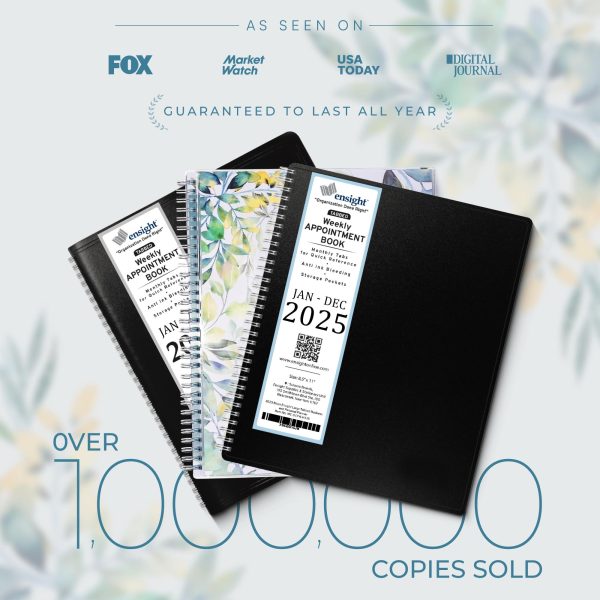 2025 Appointment Book & Planner   6.5 x 8.5 inches Large Tabbed Daily Hourly Weekly Planner Calendar & Schedule Book 15 Minute time Slots Business & Personal Planner Jan 2025  Dec 2025  Floral - Image 6