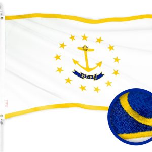 Rhode Island State Flag 300D Embroidered Polyester 3x5 Ft