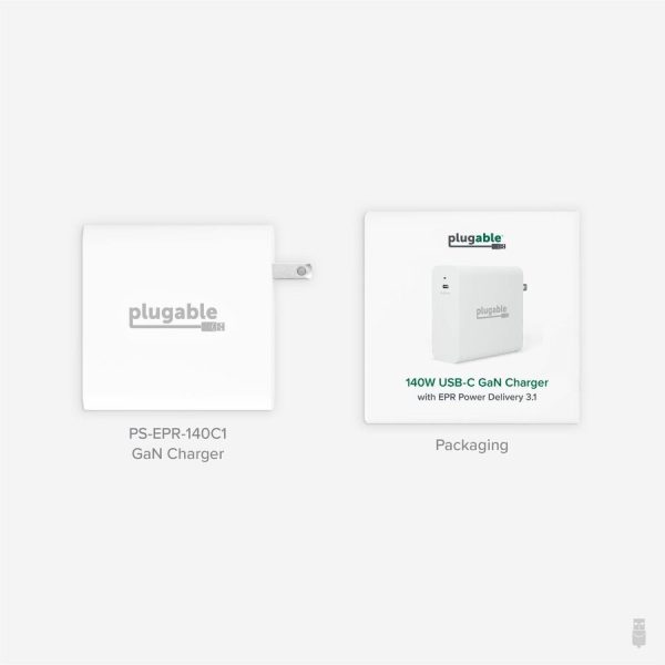 Plugable 140W USB C Charger, GaN Wall Charger for Laptop, PD 3.1 Power Adapter - Image 10
