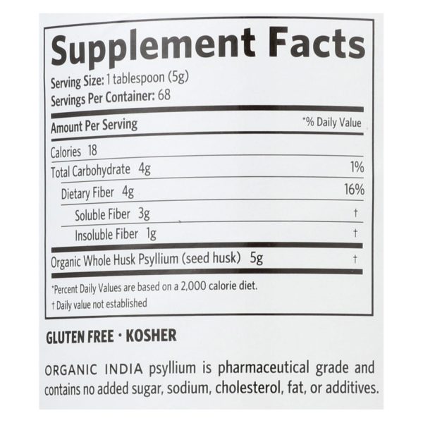 Organic India Fiber Harmony Psyllium Whole Husk - 12 oz - Image 3
