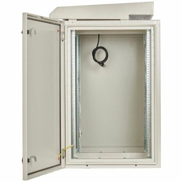 Eaton Tripp Lite Series SmartRack Industrial Enclosure - NEMA 3R, Wall Mount, Heavy-Duty Metal, Locking, Fan With Thermal Switch, 32.5 in. Depth, 18U, Gray - Image 3