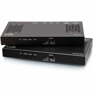 C2G HDMI HDBaseT + RS232 and IR over Cat Extender Box Transmitter to Box Receiver (18Gbps) - 4K 60Hz