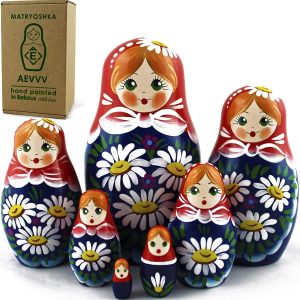 Matryoshka Matrioskas   7 Russian Nesting Dolls for Kids   Babushka Matruska Toy Figure