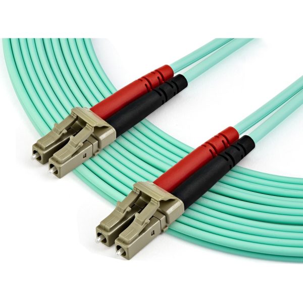 StarTech.com 7m (22ft) LC/UPC to LC/UPC OM3 Multimode Fiber Optic Cable, Full Duplex 50/125 Zipcord, 100G, LSZH Fiber Jumper Cord - Image 3