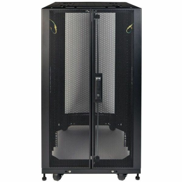 Eaton Tripp Lite Series 25U SmartRack Shallow-Depth Half-Height Rack Enclosure, Doors, Side Panels, Heavy-Duty Casters - Image 2