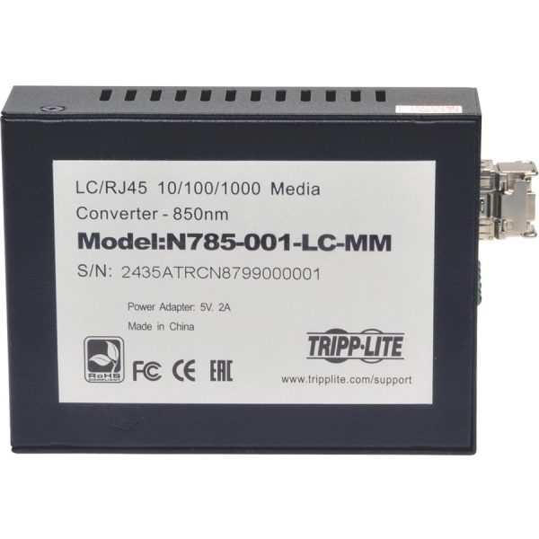 Eaton Tripp Lite Series 10/100/1000 LC Multimode Fiber to Ethernet Media Converter, 550M, 850nm - Image 12