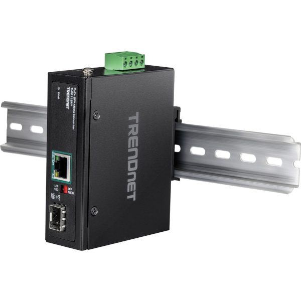TRENDnet Industrial SFP to Gigabit PoE+ Media Converter, IP30 Rated Housing, Operating temperature range -40°- 75 °C to (-40° - 167 °F), TI-PF11SFP, Black - Image 5