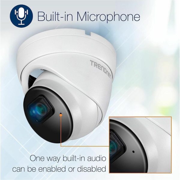 TRENDnet Indoor Outdoor 5MP H.265 PoE IR Fixed Turret Network Camera, IP66 Rated Housing, IR Night Vision up to 30m (98 ft.), Security Surveillance Camera, microSD Card Slot, White, TV-IP1515PI - Image 6