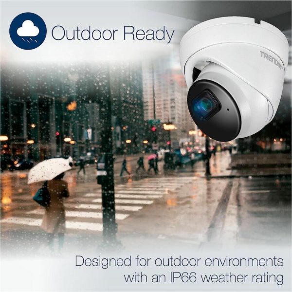 TRENDnet Indoor Outdoor 5MP H.265 PoE IR Fixed Turret Network Camera, IP66 Rated Housing, IR Night Vision up to 30m (98 ft.), Security Surveillance Camera, microSD Card Slot, White, TV-IP1515PI - Image 9