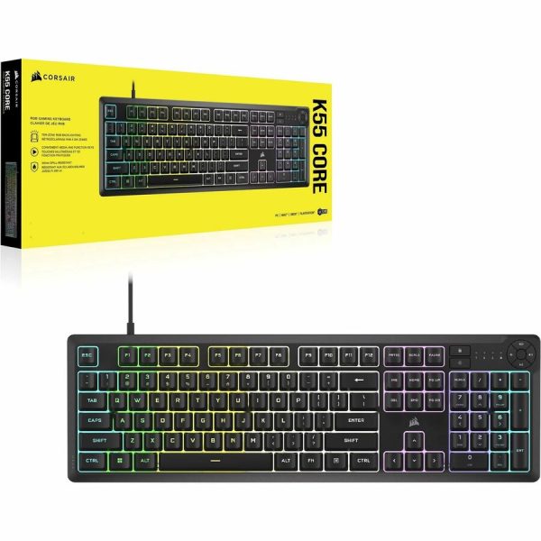 Corsair K55 CORE RGB Gaming Keyboard - Black - Image 2