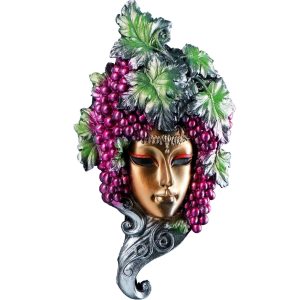 AEVVV Decorative Mask Italian Style Wall Hanging Decor   Wall Decor Masks Grape Ornament