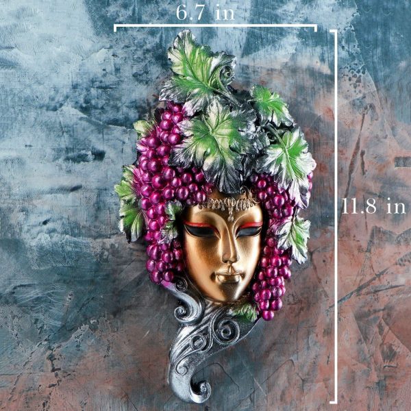 AEVVV Decorative Mask Italian Style Wall Hanging Decor   Wall Decor Masks Grape Ornament - Image 2