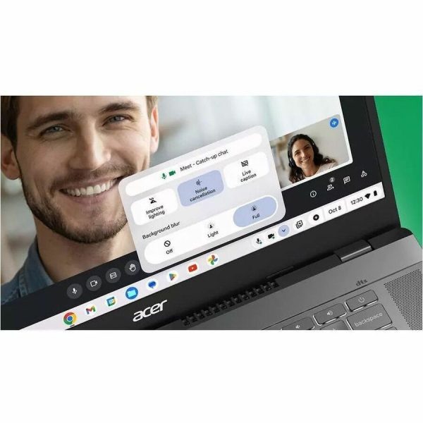 Acer Chromebook Plus 514 CBE574-1T-R7WJ 14" Touchscreen Chromebook - WUXGA - AMD Ryzen 3 7320C - 8 GB - 256 GB SSD - English (US) Keyboard - Iron - Image 6