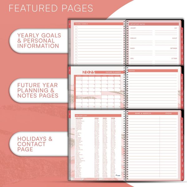 Aesthetic Planner Academic Year July 2024   June 2025 8.5 x11 with Weekly and Monthly Calendar pages   Daily Planner for Office Teacher Student Work (Marble) - Image 6