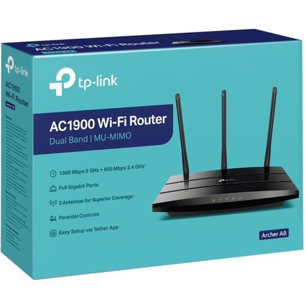 TP-Link Archer A8 - Wi-Fi 5 IEEE 802.11ac Ethernet Wireless Router - Image 2