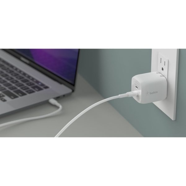 Belkin BoostCharge Pro Dual USB-C GaN Wall Charger with PPS 45W Laptop Chromebook Charging - Power Adapter - Image 7