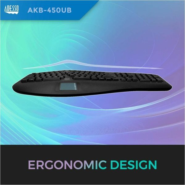 Adesso Tru-Form Ergonomic Touchpad Keyboard - Image 10