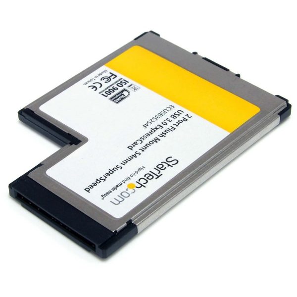 StarTech.com 2 Port Flush Mount ExpressCard 54mm SuperSpeed USB 3.0 Card Adapter with UASP Support - 5Gbps - Image 2