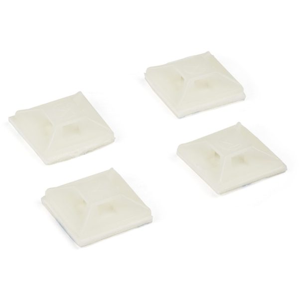 StarTech.com 100 Pack Cable Tie Mounts with Adhesive Tape for 0.13in (3.2mm) Wide Ties - Nylon/Plastic Zip Tie Mounts - 94V-2 Fire & UL - Image 2