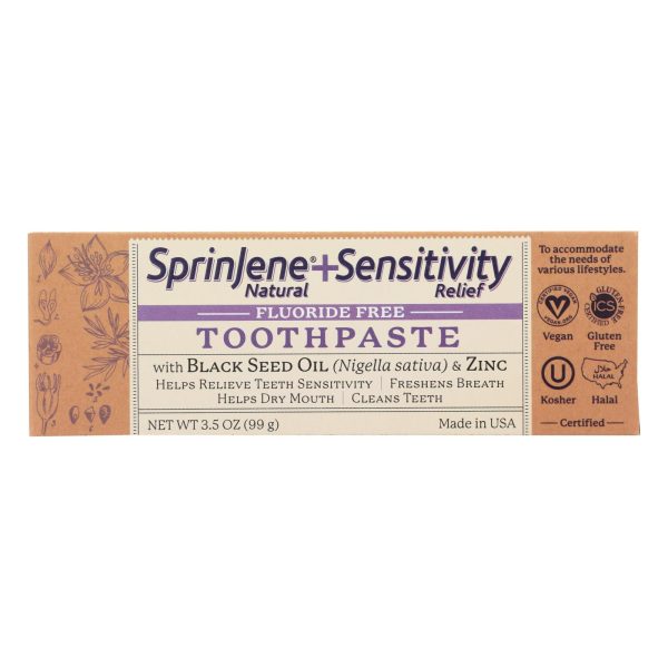 Sprinjene Natural - Toothpaste Senstv W/o Fl - 1 Each - 3.5 OZ - Image 2