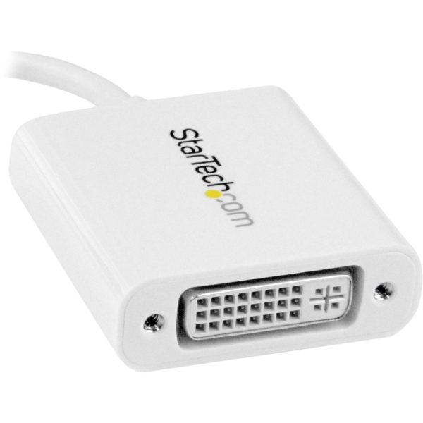 StarTech.com USB C to DVI Adapter - White - Thunderbolt 3 Compatible - 1920x1200 - USB-C to DVI Adapter for USB-C devices such as your 2018 iPad Pro - DVI-I Converter - Image 2