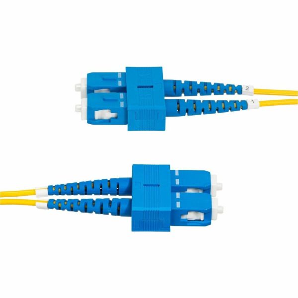 StarTech.com 1m (3.3ft) SC to SC (UPC) OS2 Single Mode Duplex Fiber Optic Cable, 9/125, 40G/100G, Low Insertion Loss, LSZH Jumper Cord - Image 3