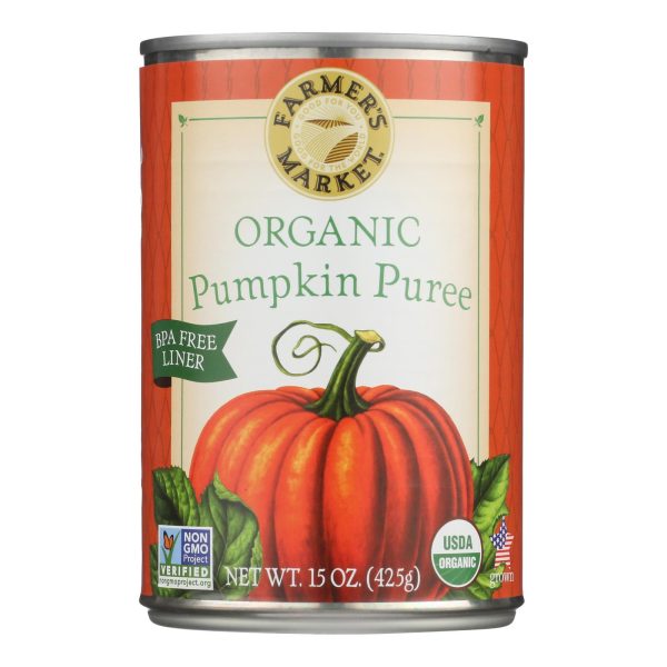 Farmer's Market Organic Pumpkin - Canned - Case of 12 - 15 oz. - Image 3