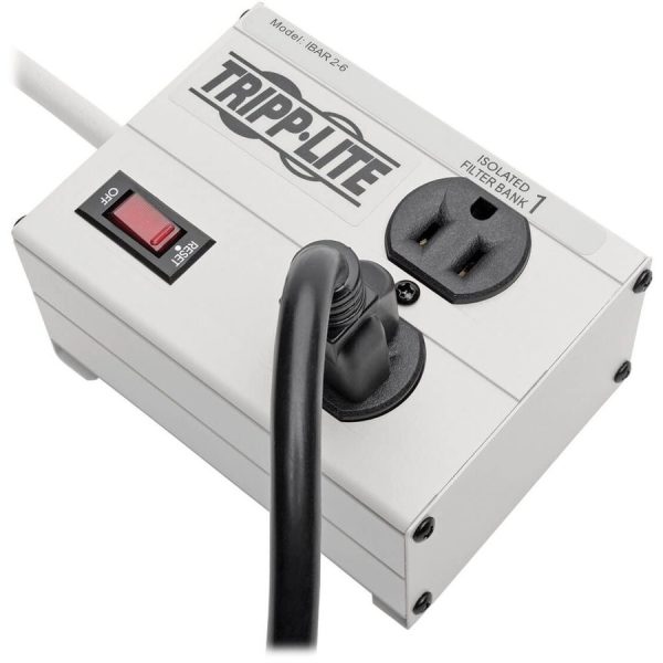 Eaton Tripp Lite Series Isobar 2-Outlet Surge Protector, 6 ft. Cord with Right-Angle Plug, 1410 Joules, Metal Housing - Image 6