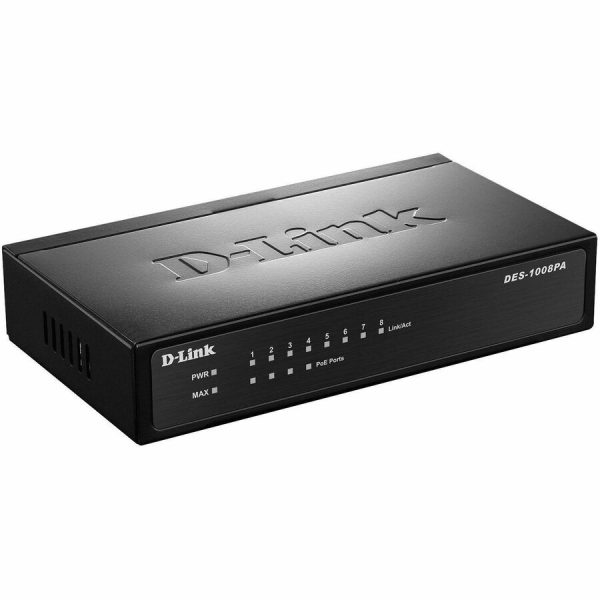D-Link DES-1008PA 8-Port 10/100 Unmanaged Metal Desktop Switch with 4 PoE Ports - Image 2