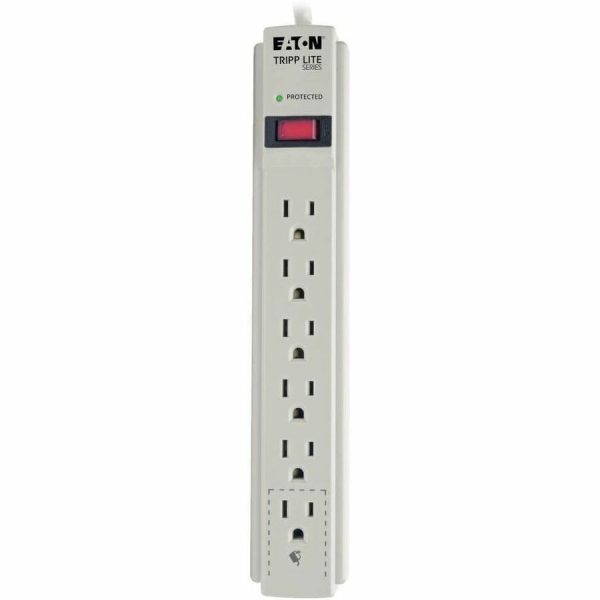 Eaton Tripp Lite Series Protect It! 6-Outlet Surge Protector, 15 ft. Cord, 790 Joules, Diagnostic LED, Light Gray Housing - Image 6