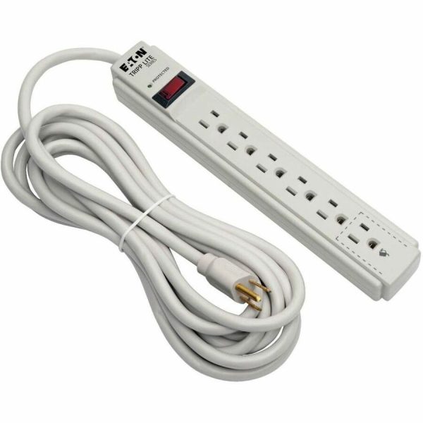 Eaton Tripp Lite Series Protect It! 6-Outlet Surge Protector, 15 ft. Cord, 790 Joules, Diagnostic LED, Light Gray Housing - Image 8