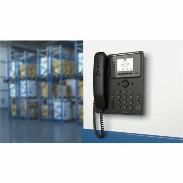 Poly CCX 350 IP Phone - Corded - Corded - Desktop, Wall Mountable - Black - Image 4