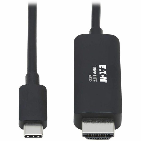 Eaton Tripp Lite Series USB-C to HDMI Adapter Cable (M/M), 4K, 4:4:4, Thunderbolt 3 Compatible, Black, 6 ft. (1.8 m)