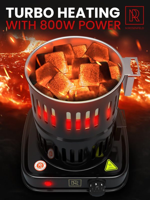 Premium Hookah Coal Burner   Black Burner for Hookah 800W – FIRE Tower - Image 2