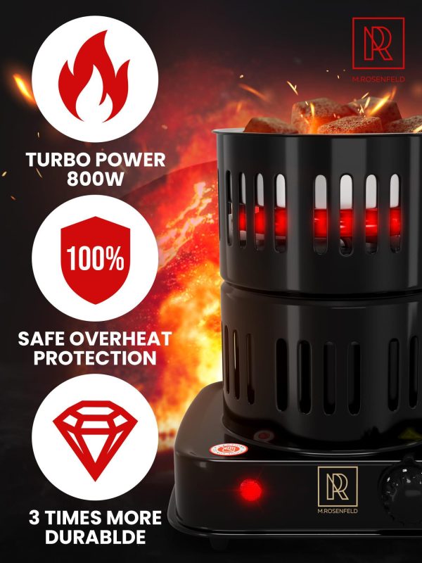 Premium Hookah Coal Burner   Black Burner for Hookah 800W – FIRE Tower - Image 3