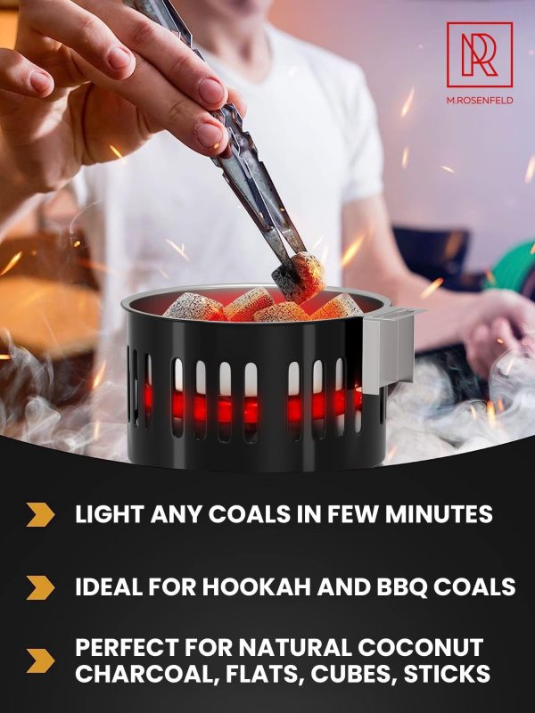 Premium Hookah Coal Burner   Black Burner for Hookah 800W – FIRE Tower - Image 6