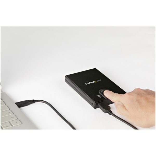 StarTech.com Biometric Enclosure - 256-bit AES Encrypted USB 3.0 External Hard Drive Enclosure 2.5" SATA HDD/SSD - Fingerprint & Password - Image 5
