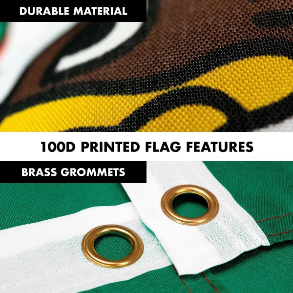 G128 - 6 Feet Tangle Free Spinning Flagpole (White) Mexico Brass Grommets Printed 3x5 ft (Flag Included) Aluminum Flag Pole - Image 4