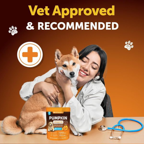 Pumpkin Powder for Dogs Digestive Support   16 OZ   Fiber Supplement for Constipation   For Gut Balance Healthy Skin Digestion Anal Glands Firm Stool Poop Anti Diarrhea Gas Relief   Made in USA - Image 7