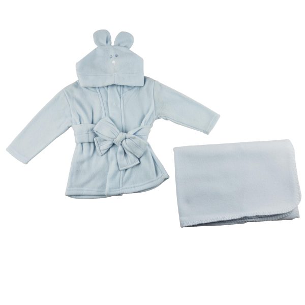 Fleece Robe And Blanket - 2 Pc Set Cs_0054