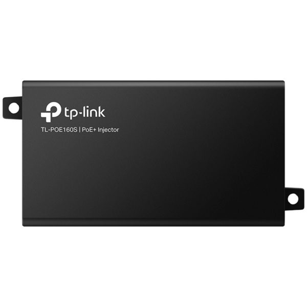 TP-LINK TL-PoE160S - 802.3at/af Gigabit PoE Injector - Non-PoE to PoE Adapter - Supplies PoE (15.4W) or PoE+ (30W) - Plug & Play - Desktop/Wall-Mount - Distance Up to 328 ft. - UL Certified - Black - Image 2