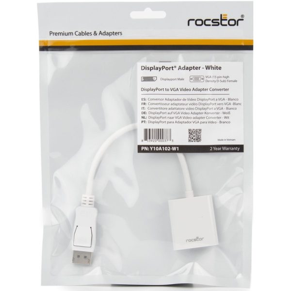 Rocstor DisplayPort to VGA Video Adapter Converter - Cable Length: 5.9" - Image 5