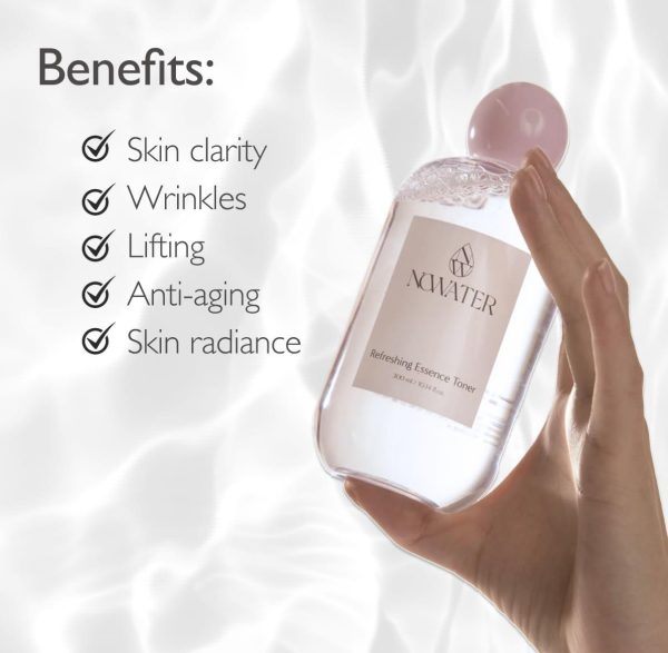 Refreshing Essence Toner | Hydrating Facial Toner | Glass Skin Barrier | Hydrolyzed Collagen Niacinamide Glutathione | Korean Skin Care for Face (10.14 fl.oz) - Image 3