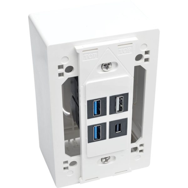 Eaton Tripp Lite Series Single-Gang Surface-Mount Back Box, White, TAA - Image 2