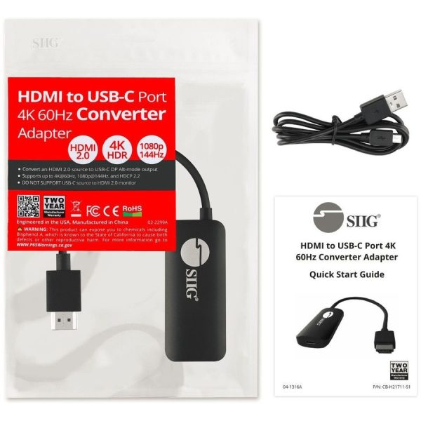 SIIG HDMI to USB-C Port 4K 60Hz Converter Adapter - Image 3