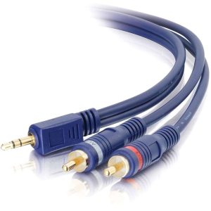 C2G 3ft Velocity One 3.5mm Stereo Male to Two RCA Stereo Male Y-Cable