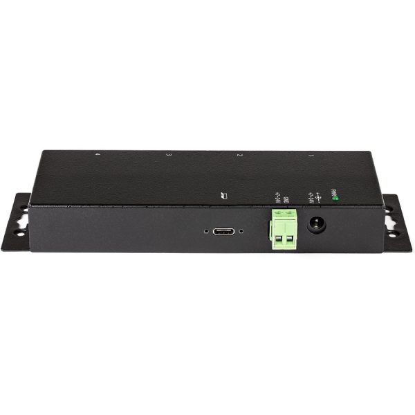 StarTech.com 4 Port USB C Hub 10Gbps, Metal Industrial USB-C Hub, 2x USB-C & 2x USB-A, ESD Surge Protection, Self-Powered USB Type-C Hub - Image 4